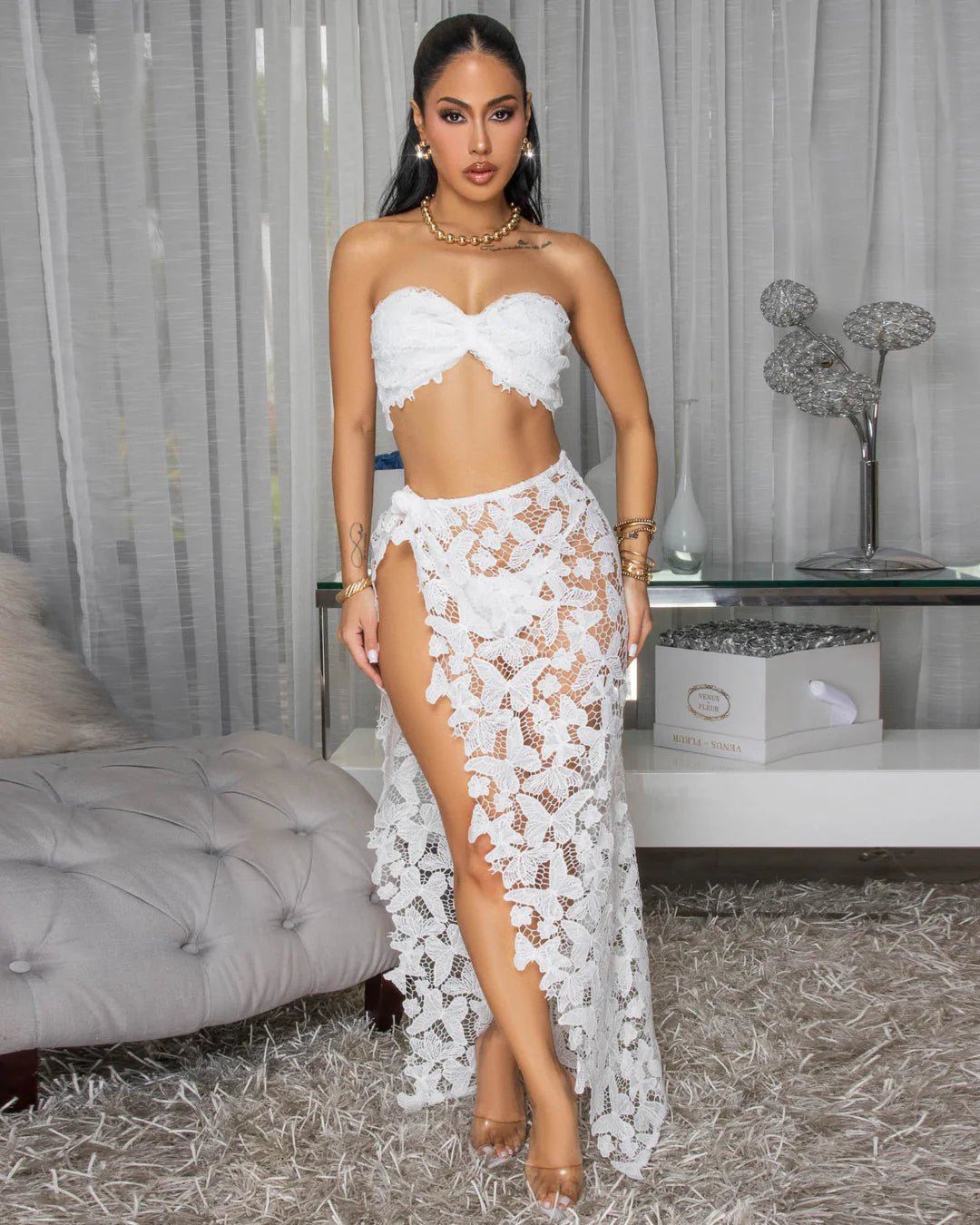 Lace Me Up Barbie Lace Skirt Set