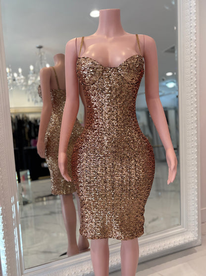 Your Greatest Treasure Maxi Dress Gold