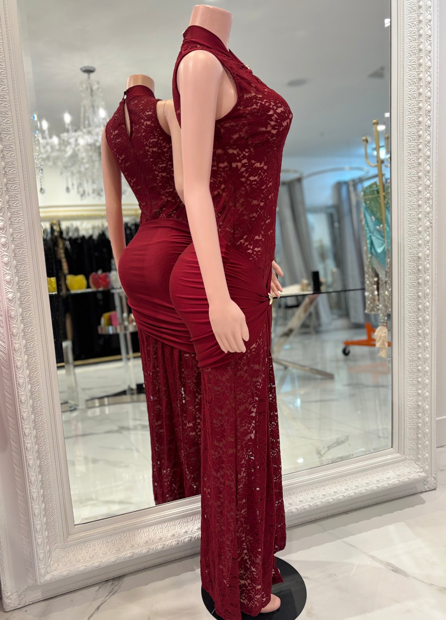 Do I Mesmerize You Maxi Dress Rojo Vino