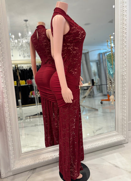Do I Mesmerize You Maxi Dress Rojo Vino