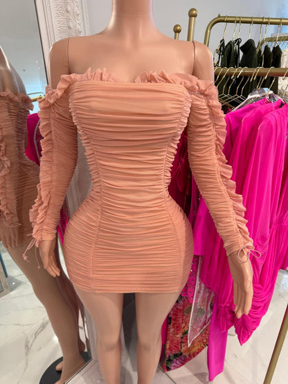 Baby Pink Mini Dress