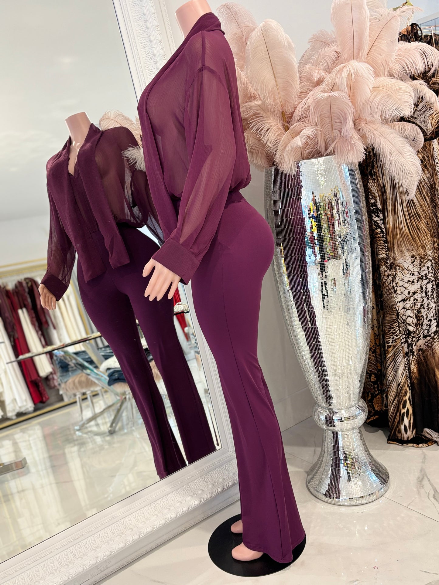 Own It and Work it Pants Set Purple