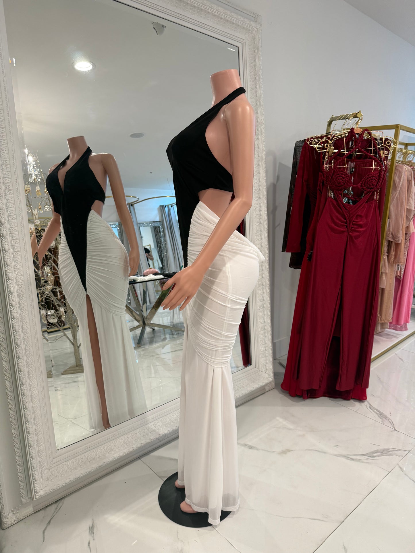 black and White Maxi Dress