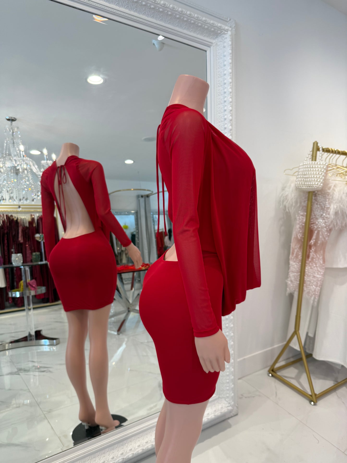 Only if You Let Me Mini Dress Red