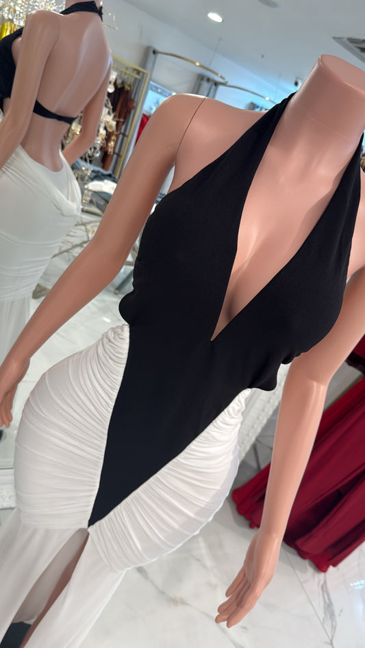 black and White Maxi Dress
