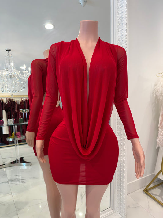 Only if You Let Me Mini Dress Red