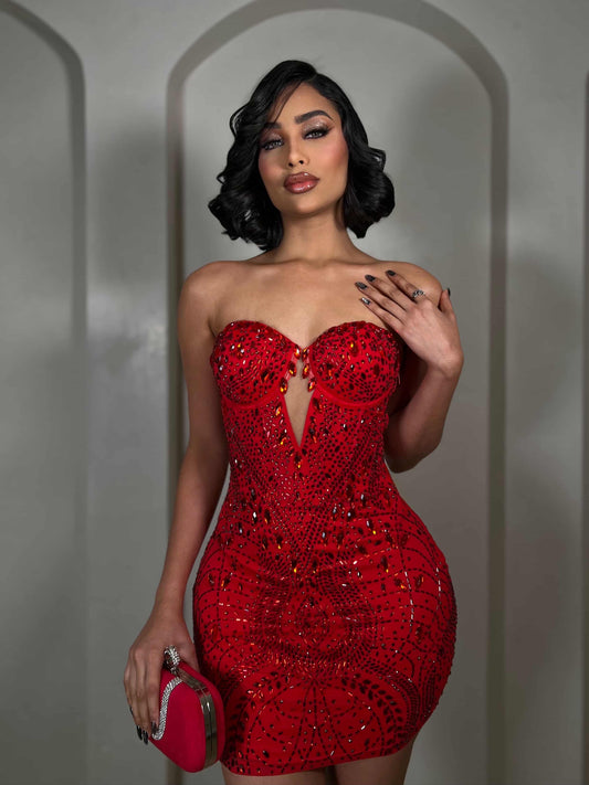 My Bright Idea Mini Dress Red