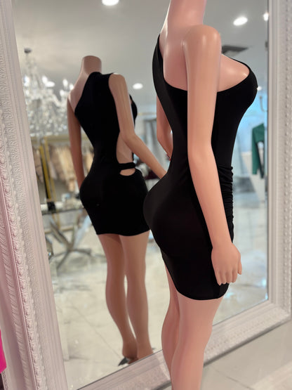 Caught Her Eye Mini Dress Black