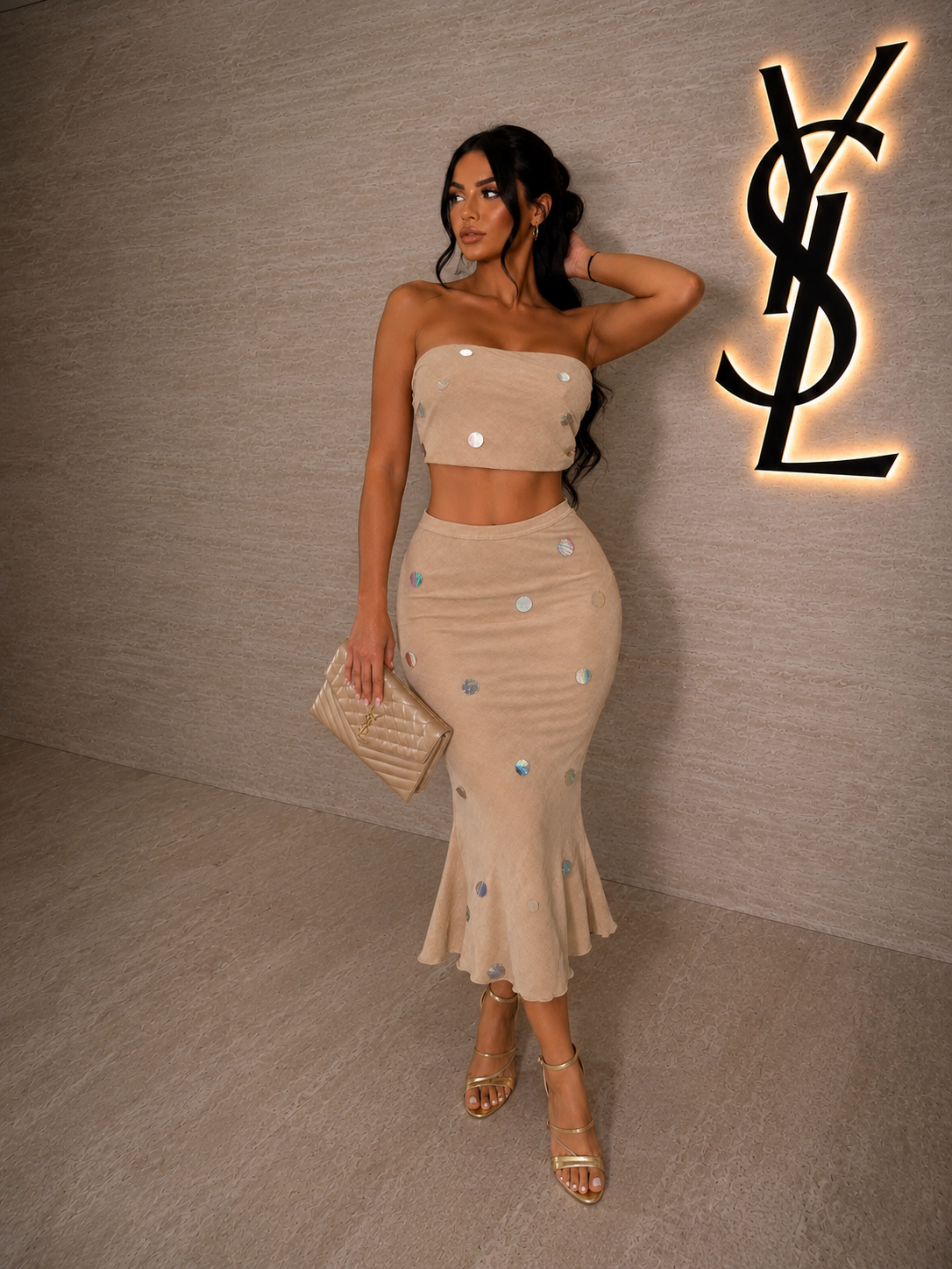 Summer Skirt Set Nude