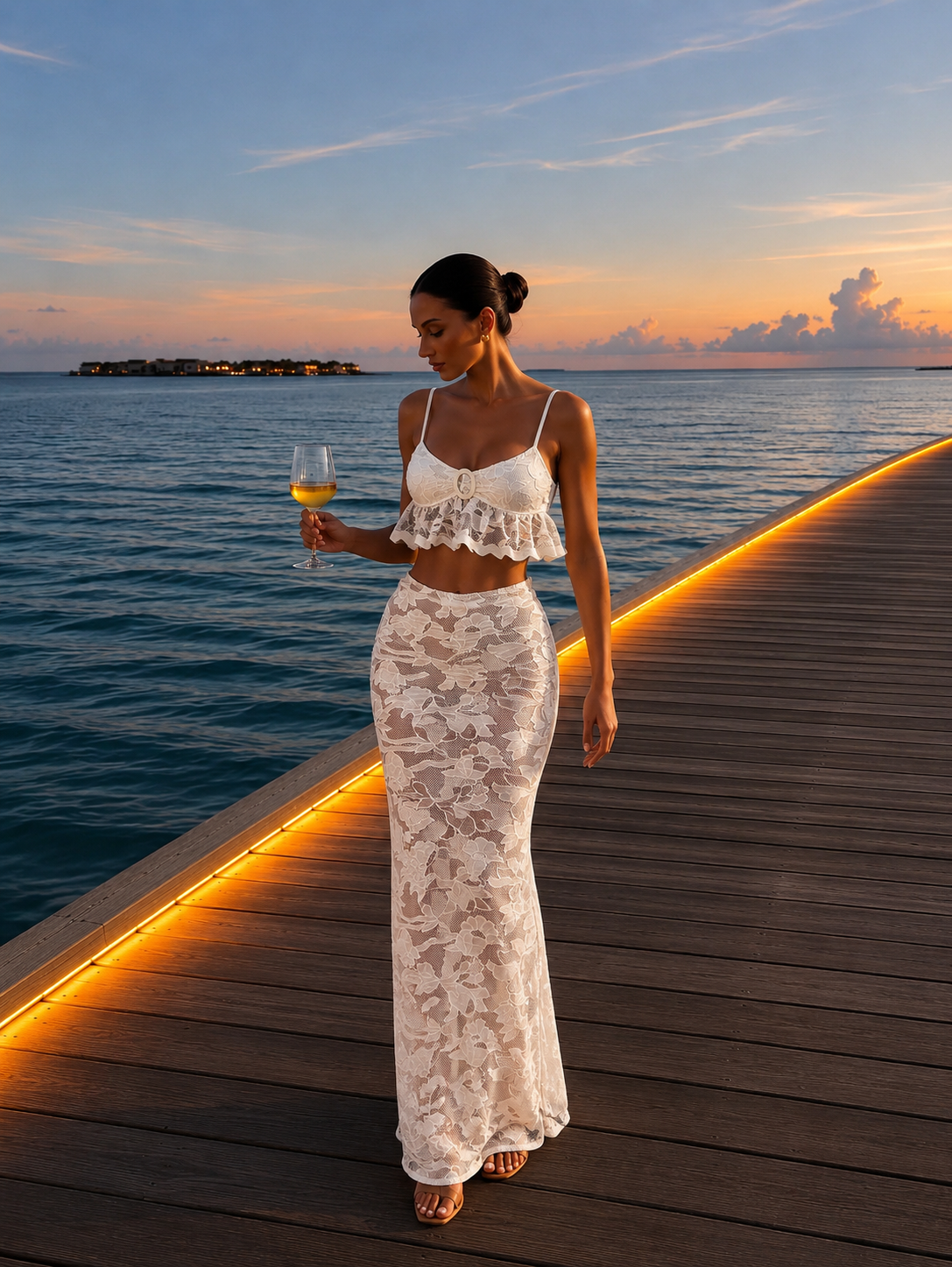What a Lovely Sight Skirt Set White