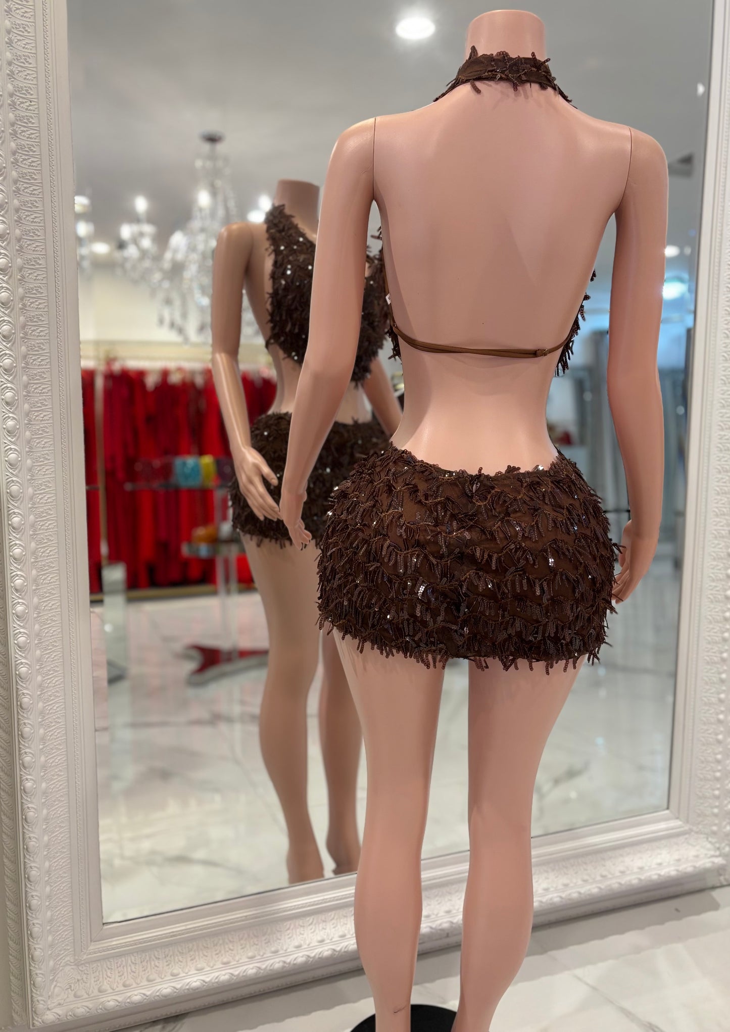 Honey Skirt Set Brown