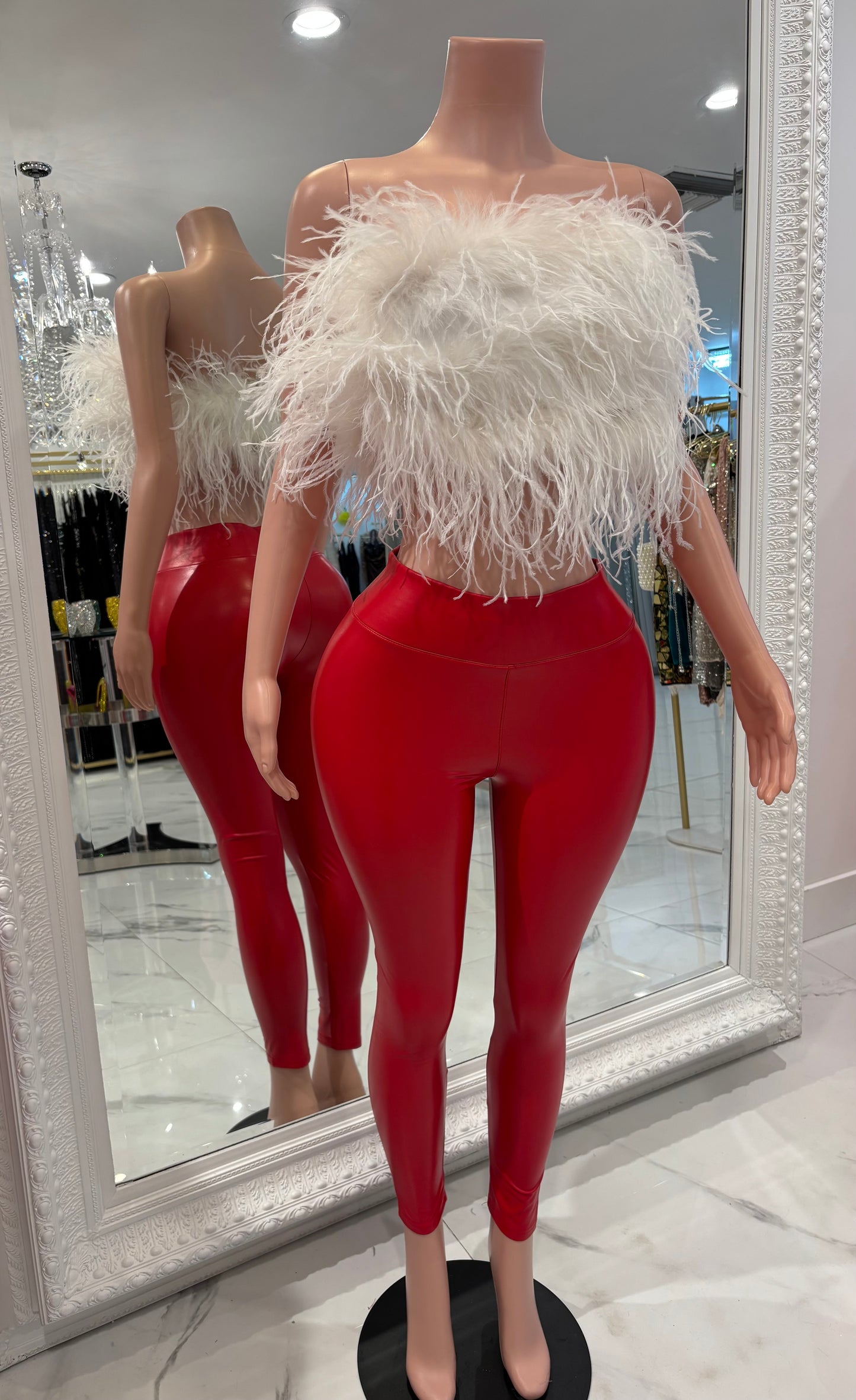 Time To Get Ready Leggings Red