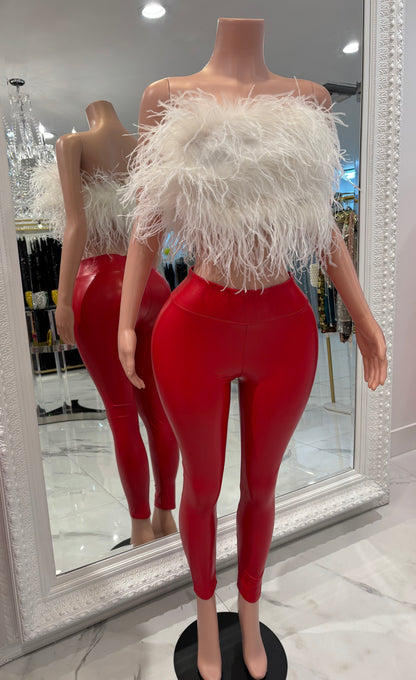 Time To Get Ready Leggings Red