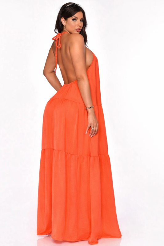 Laying Down In The Sun Maxi Dress Orange
