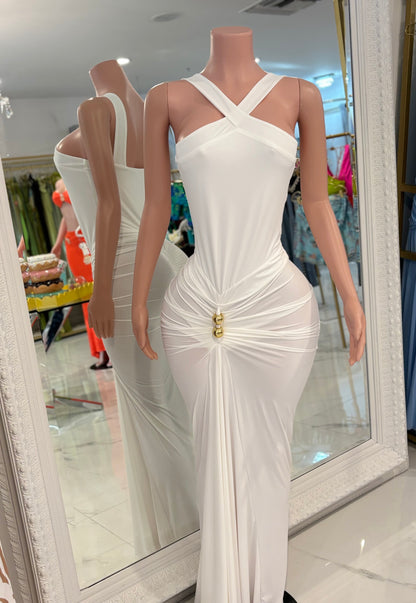 Hot For Life Maxi Dress White