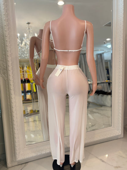 Are You Looking At Me Pant Set White