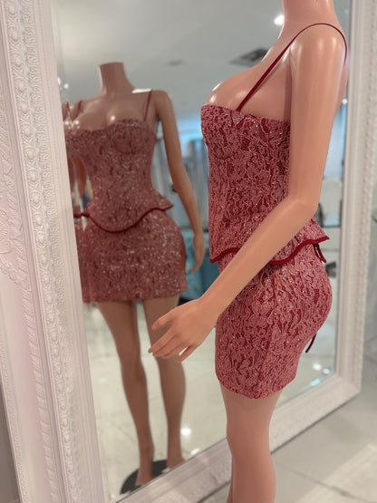 A Beautiful Miracle Skirt Set Red