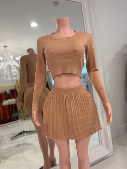 Aren’t You Sweet Baby Skirt set Brown