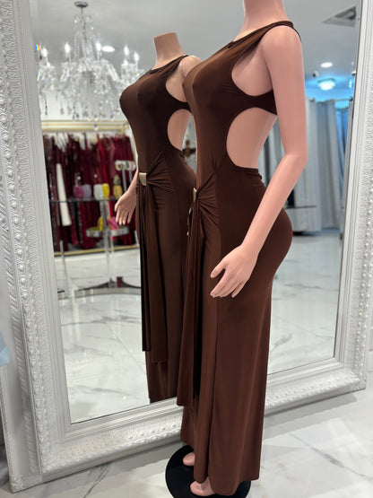 I´ll be the Very Best Maxi Dress Brown