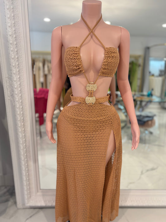Siren’s Whisper Shell Maxi Dress