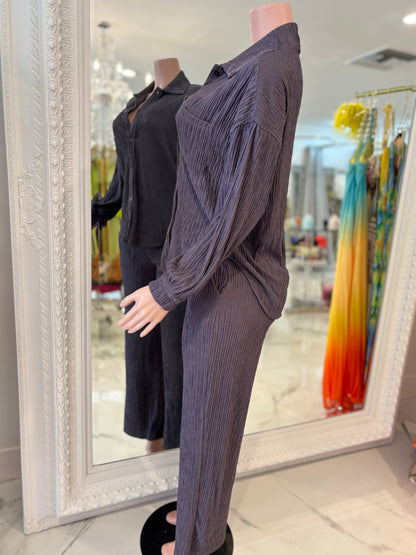 Rustic Reverie Pant Set Dark Grey