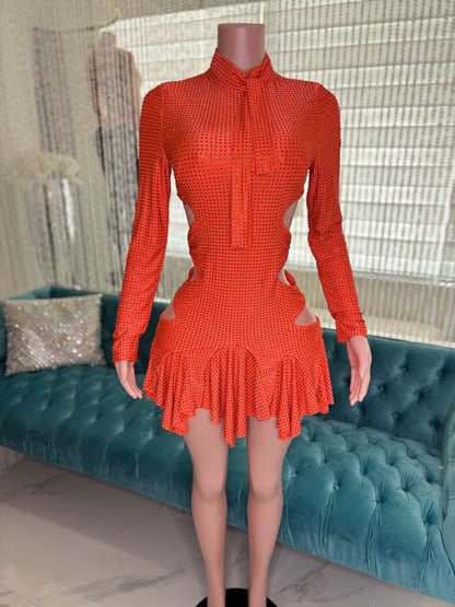 Party Mini Dress Orange