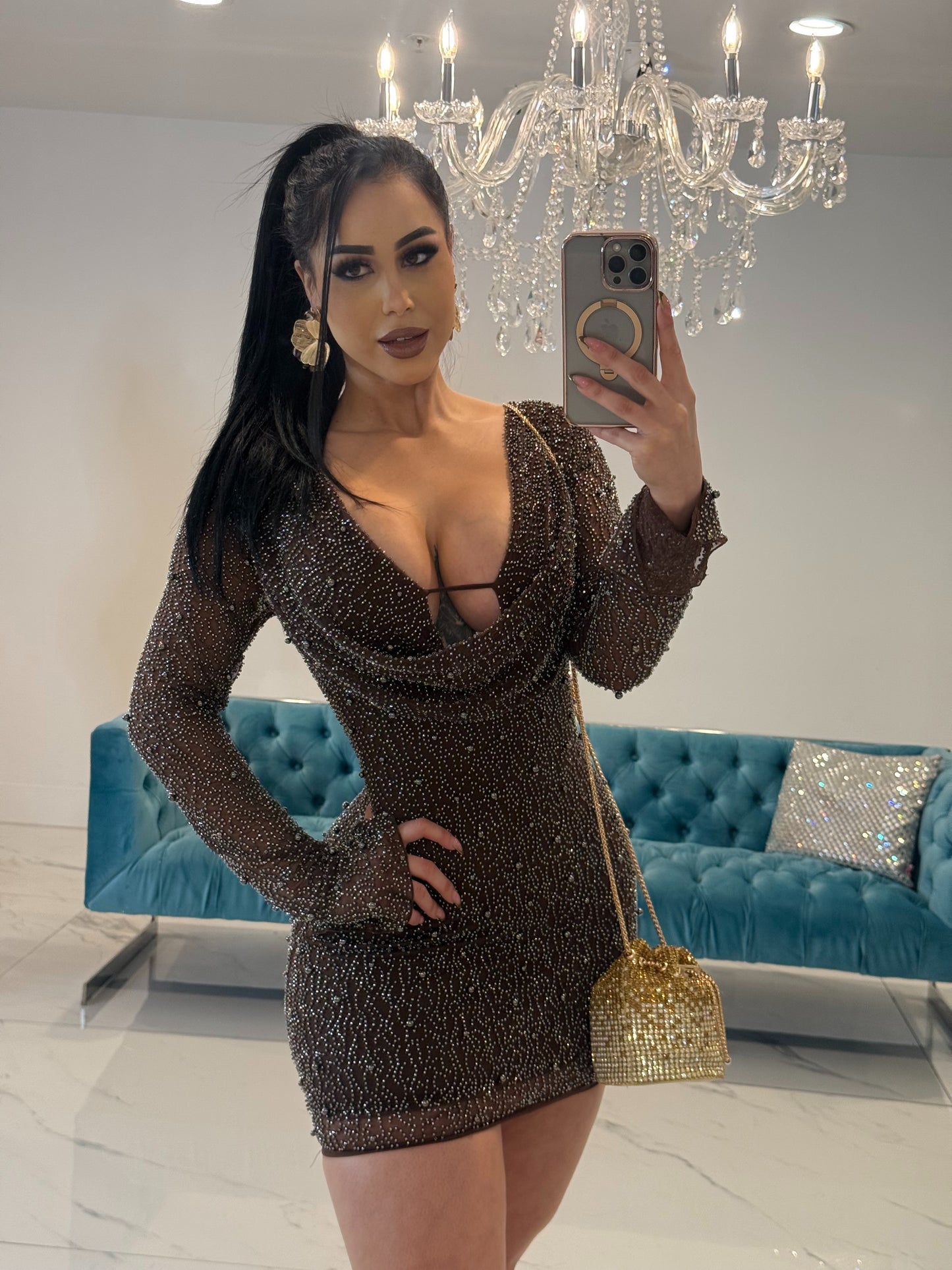 A New Look is Always Needed Mini Dress Brown