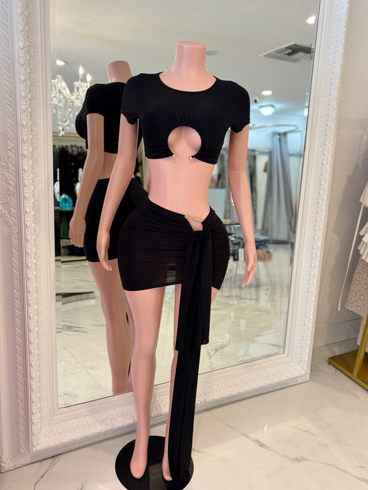 God I’m Hella Hot Skirt Set Nude