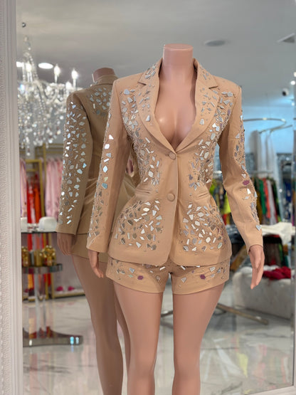 Nude Short Set