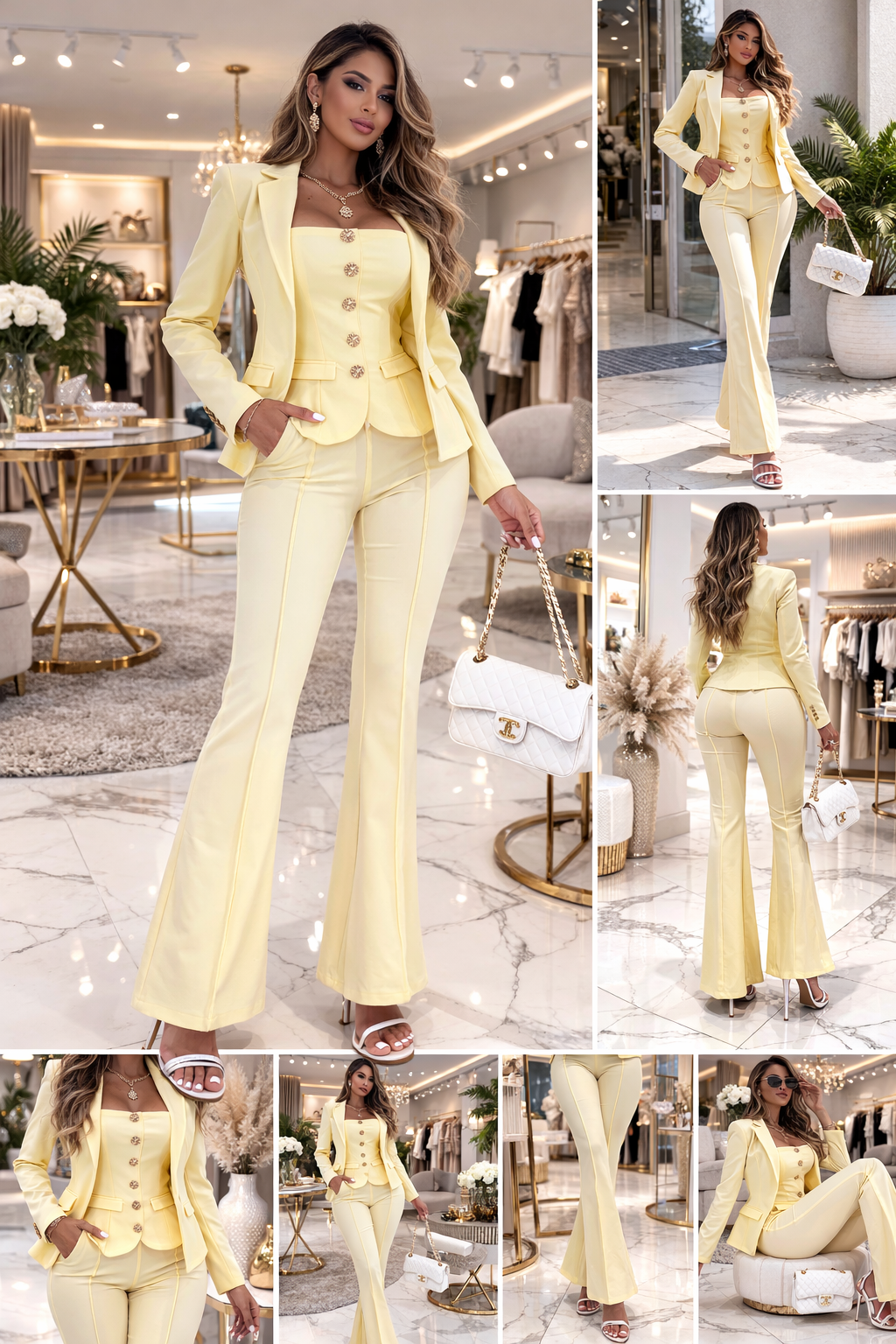 Katy pants Set Amarrillo