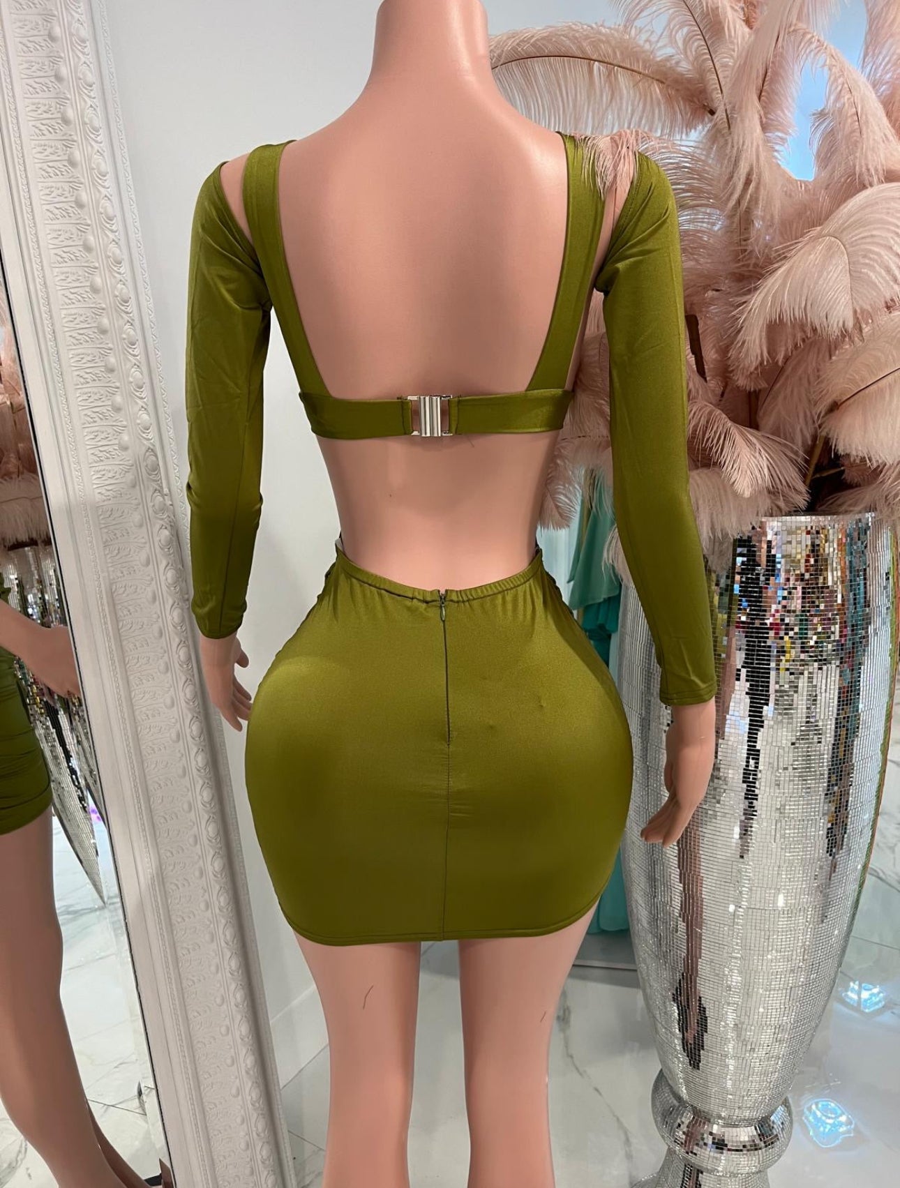 Find Balance Mini Dress Green