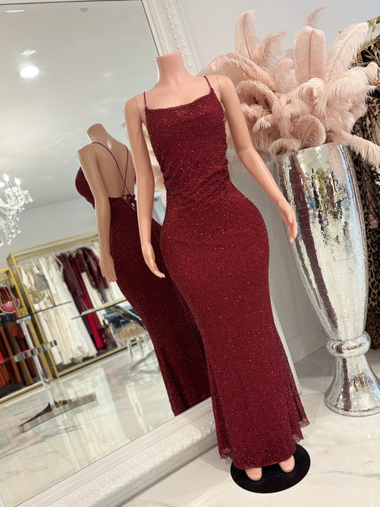 If Only I Had You Maxi Dress Rojo Vino