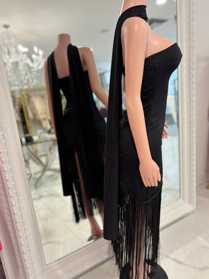 Time To Be Alive Midi Dress Black