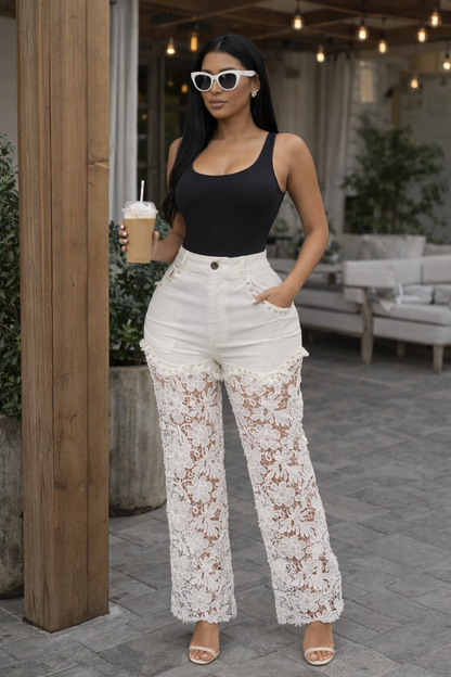 Perla’s Jeans Pants White