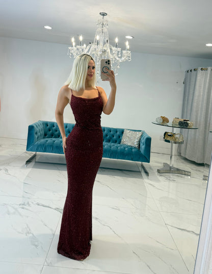 If Only I Had You Maxi Dress Rojo Vino