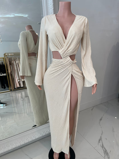 Moonlit Mirage Ruched Maxi Dress