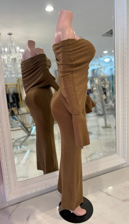 Cozy and Cute Maxi Dress Brown