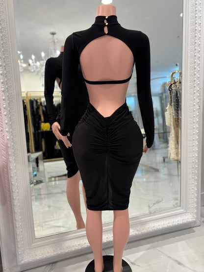I Need You Midi Dress Black