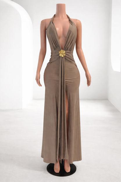 Why Do I Bother Maxi Dress Nude