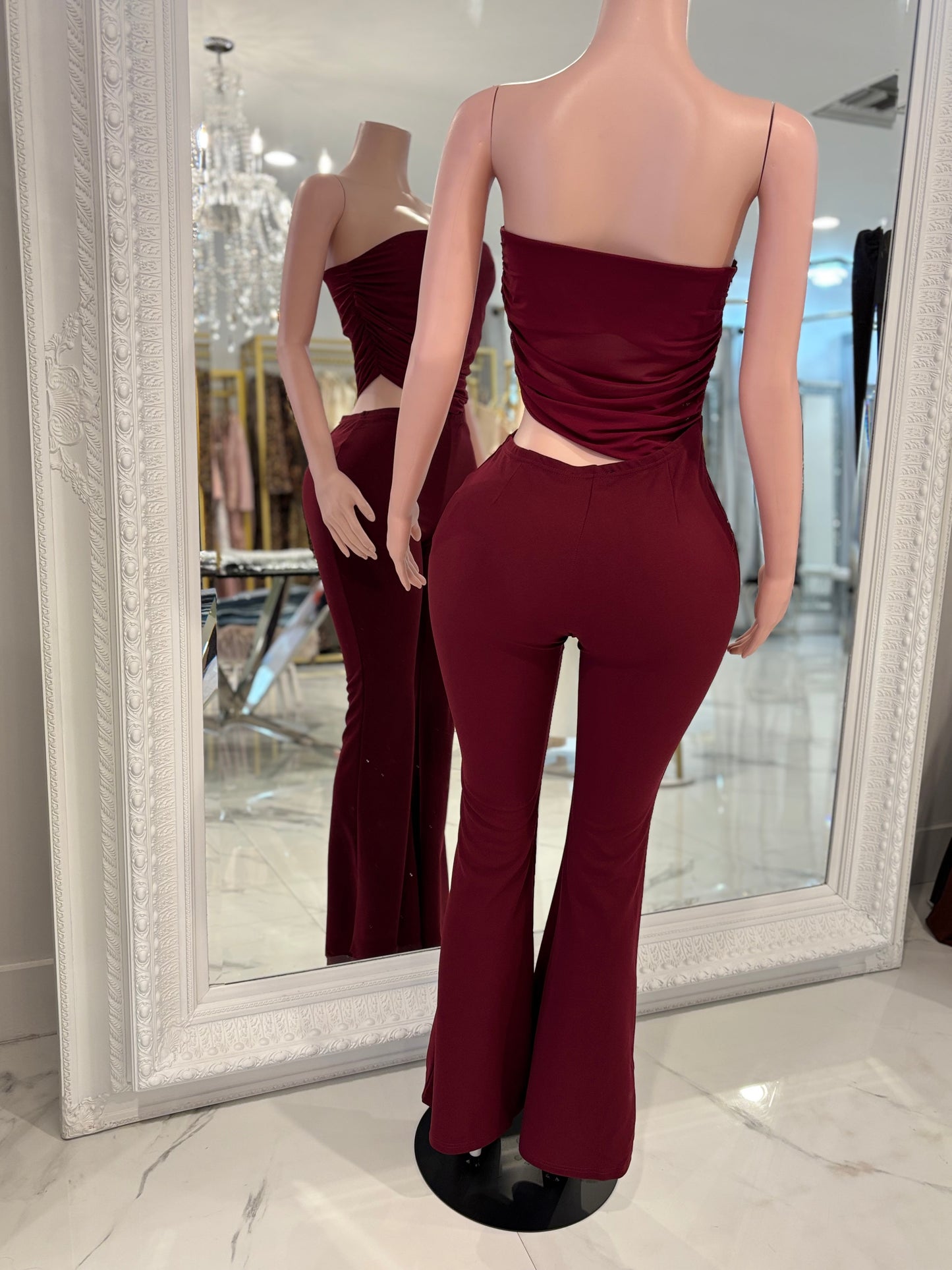 Selena Jumpsuit Red Wine