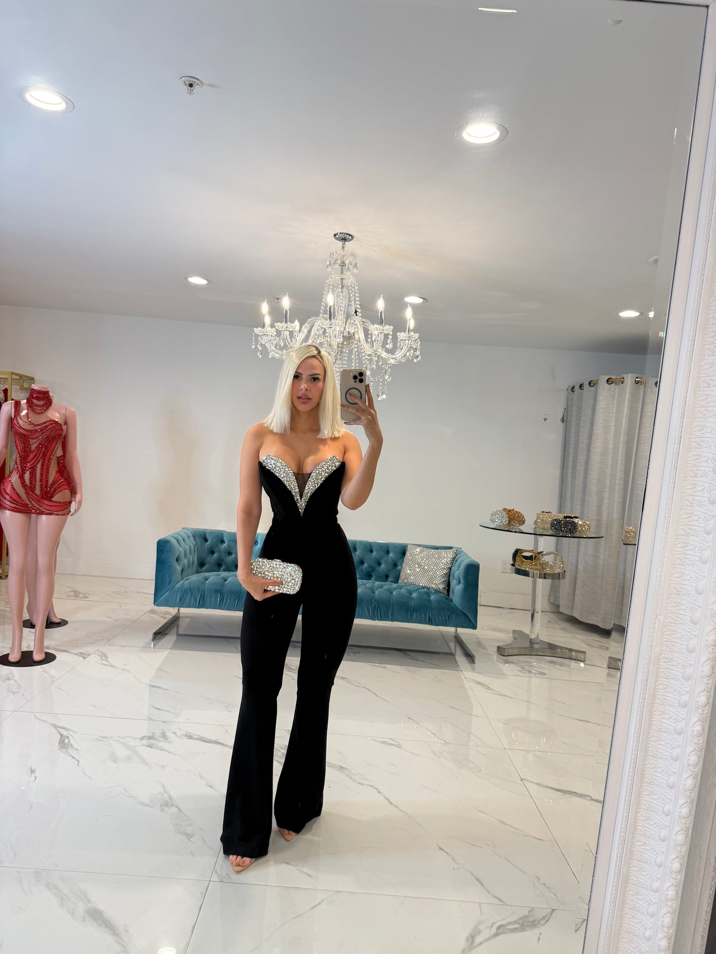 Talk and Strut Jumpsuit Black