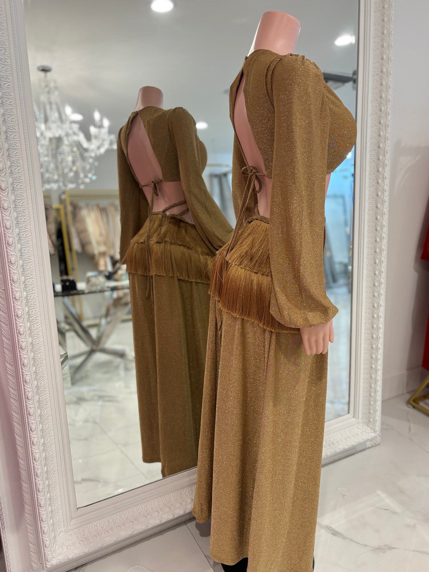 Don’t Be Jealous Maxi Dress Gold