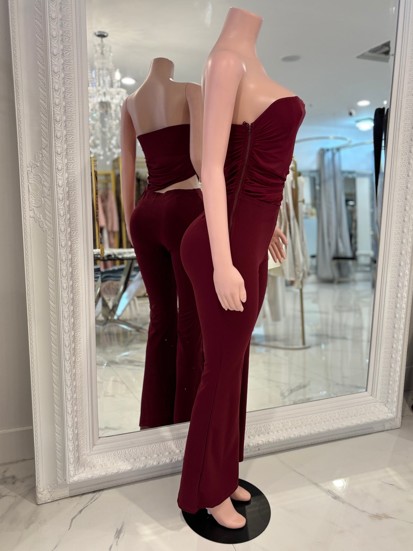 Selena Jumpsuit Red Wine