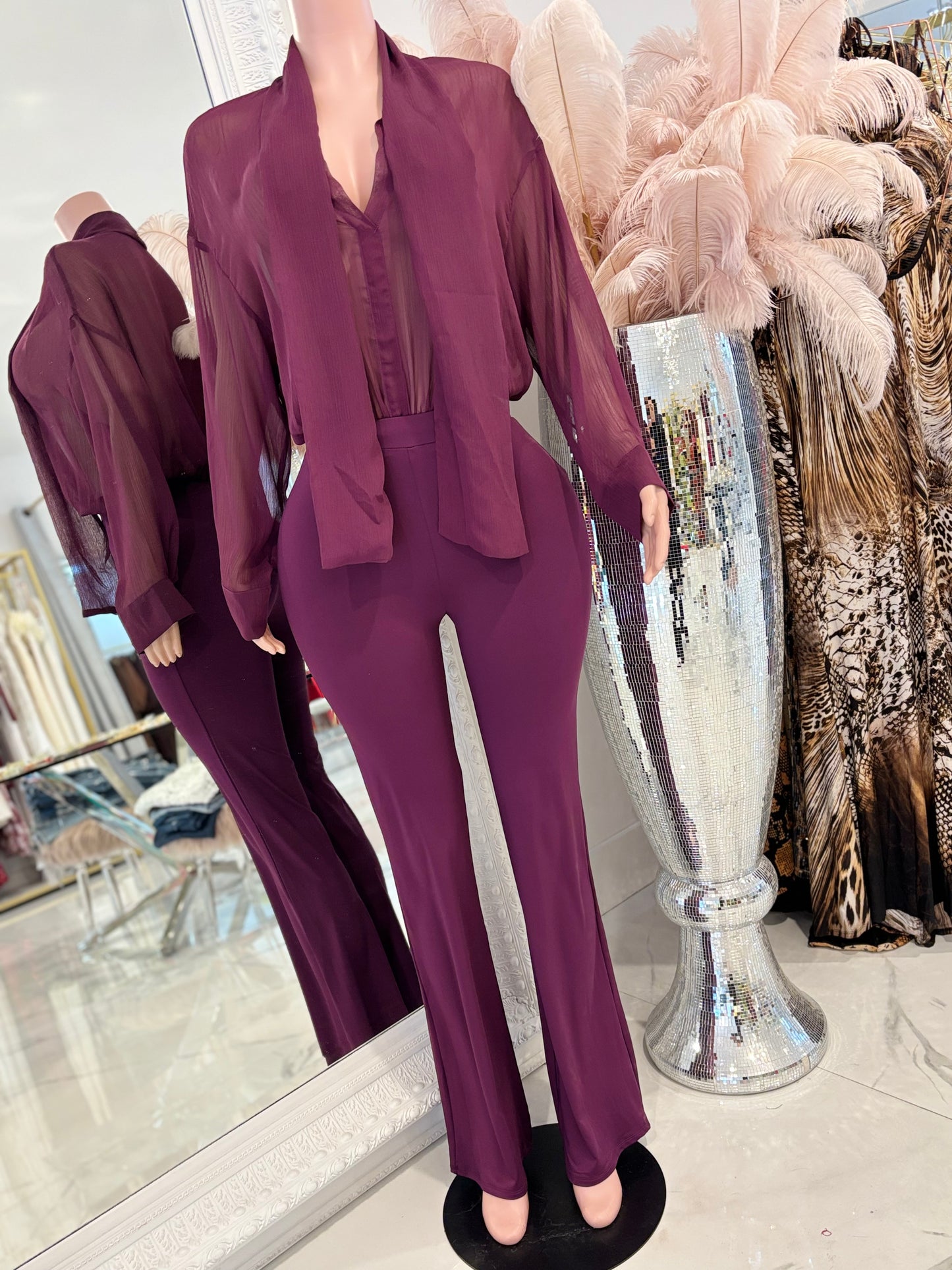 Own It and Work it Pants Set Purple
