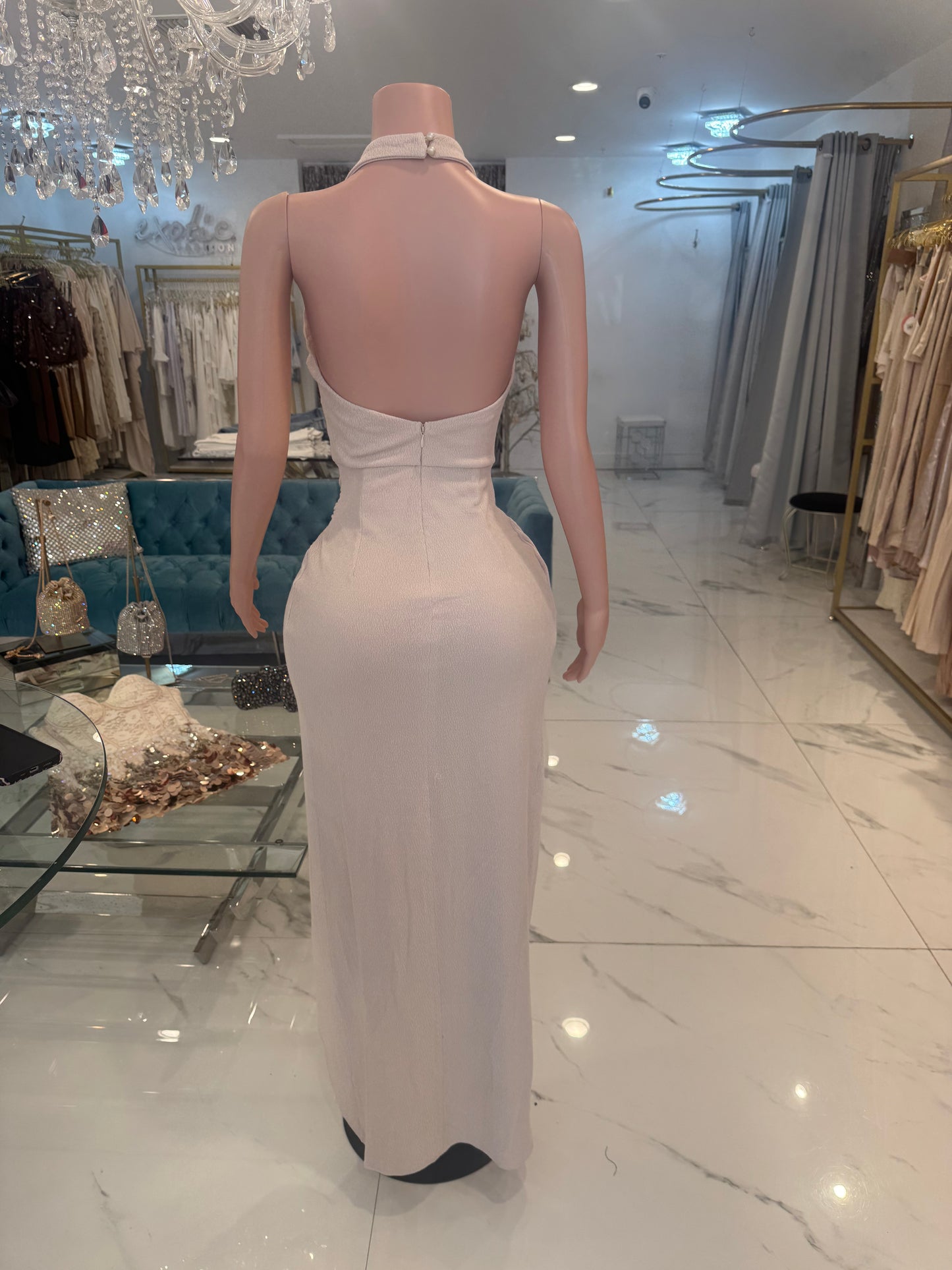 I'll Follow Your Lead Maxi Dress Beige
