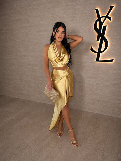 Glamorous Skirt Set Gold