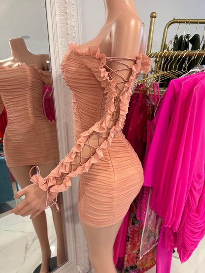 Baby Pink Mini Dress