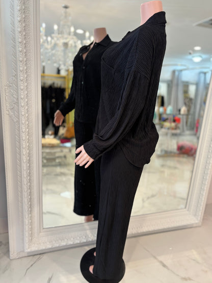 Rustic Reverie Pant Set Dark Black