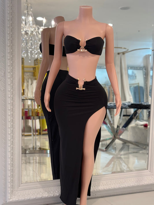 Black Skirt Set