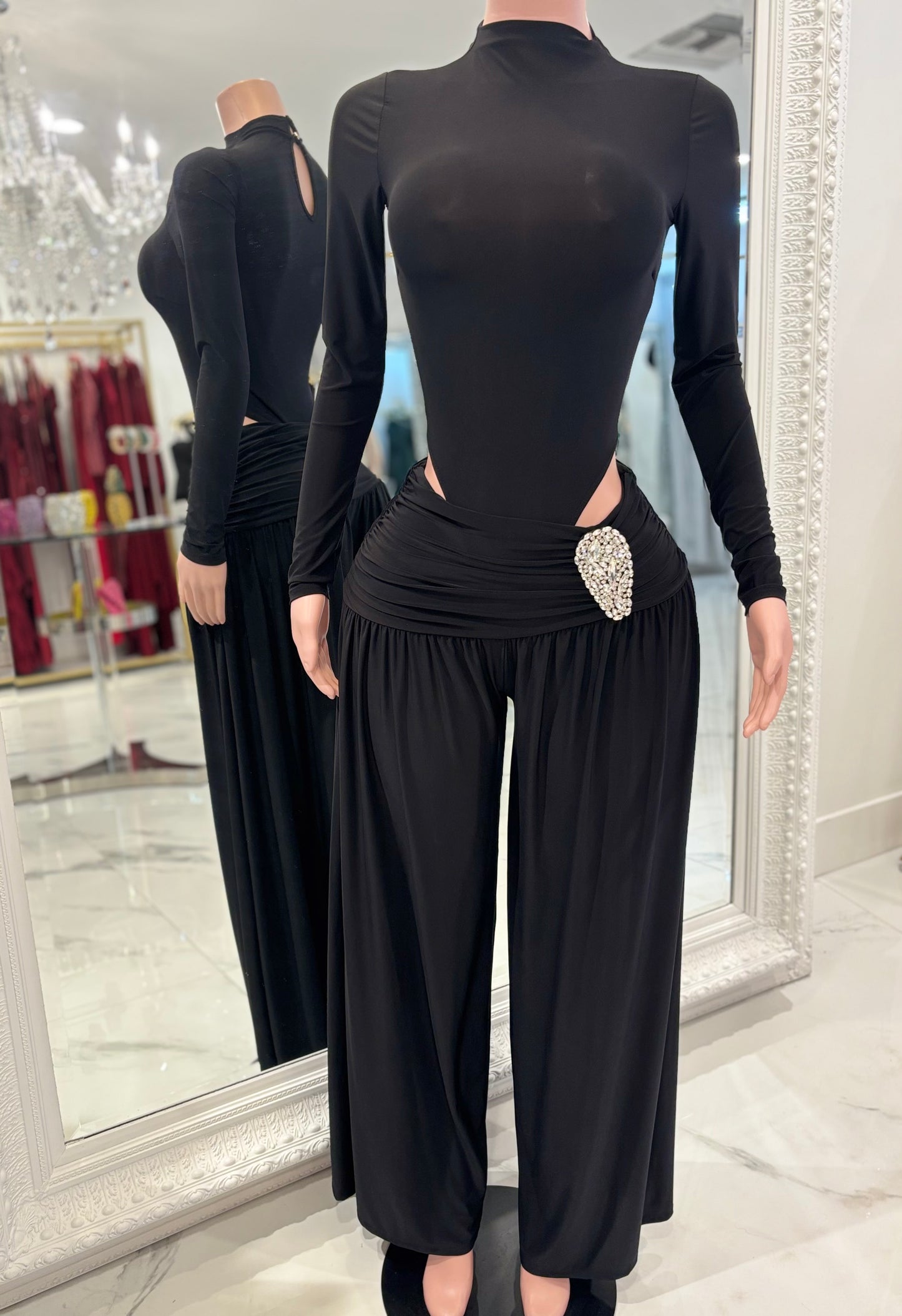 Cocoa Chic Pants Set Black